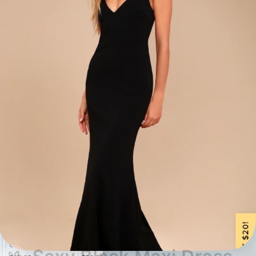 Lulus black formal maxi dress